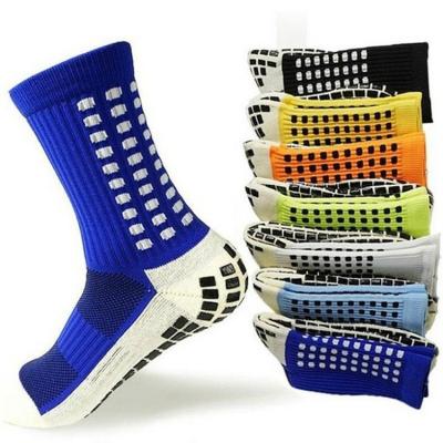 China Sports Sock Manufacturer Nylon Cotton Custom Logo Anti Slip Sports Grip Socks Soccer Football Socks for sale