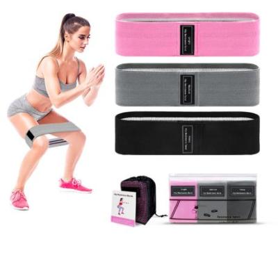 China Durable Unisex 3 Pack Fabric Resistance Booty Bands Loop Stretch Set Non-Slip Hip Bands Fitness Leg & Hip Bands for sale