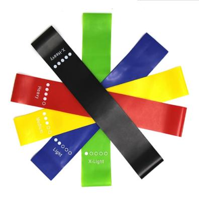 China Custom Printed High Quality Fitness Latex Mini Logo Resistance Loop Bands for sale