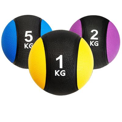 China Durable Factory 1-10KG Fitness Medicine Ball Weight Exercise Ball With Durable Rubber for sale