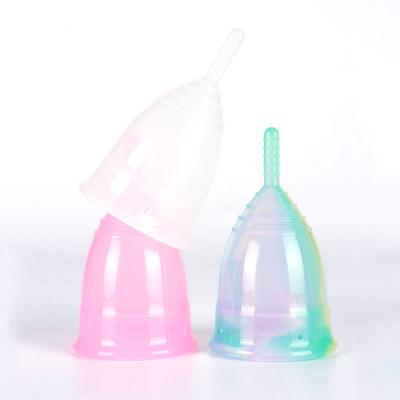 China J010 Reusable Reusable Collapsible Menstrual Period Lady Period Eco Friendly Silicone Medical Soft Menstrual Cup for sale