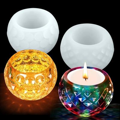 China M043 Home Appliance Bowl Resin Casting Ingot Mold Silicone Candle Holder Tealight Votive Candlestick DIY Molds For Epoxy for sale