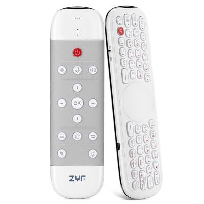 China ZYF Z10 Mini Wireless Keyboard LED Indicator Light Air Flight Mouse for TV Double Sided Somatosensory Backlight Infrared Studying Remote Controller for sale