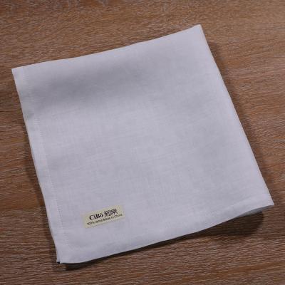 China Stripe M004: White Men's Handkerchief 18