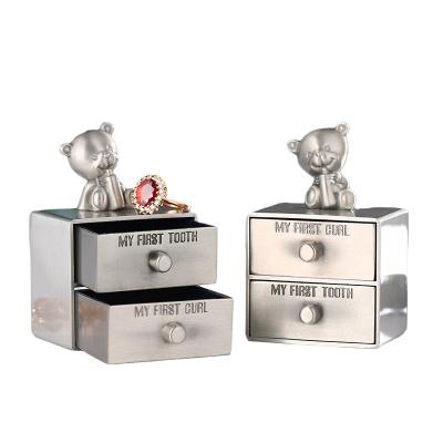 China European popular jewelry box of high-grade metal drawer beautiful to receive a box to put the ring earrings necklace collection box for sale