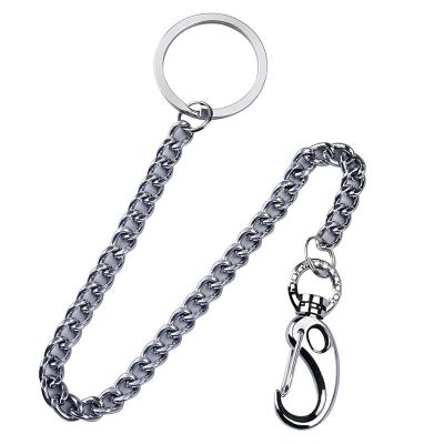 China Popular Ms. Male Waist Hung Key Chain Key Ring Metal Pendant Long Anti-theft Lost Buckle Chain for sale