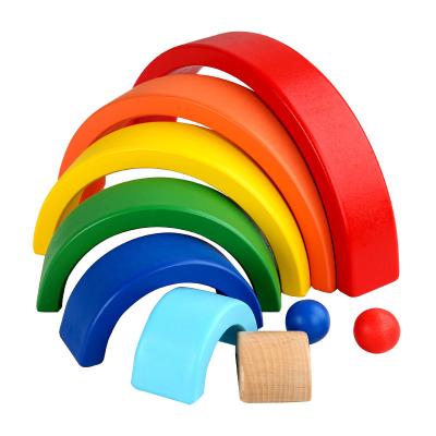 China Children's Rainbow Building Block Game for sale