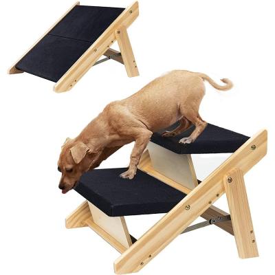 China Sustainable Pet Stairs For Small Dogs Pet Supplies Portable Ramp Stairs For Couch Sofa And High Bed for sale