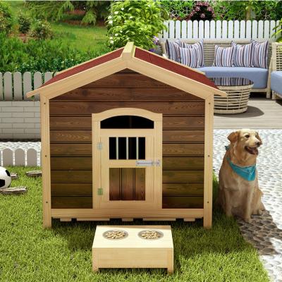 China Sustainable Dog Kennel For Outdoor With Door Made Of Wooden Pet House Suitable For Large Cage for sale