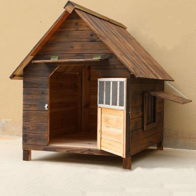 China Sustainable Factory Wholesale Custom Portable Eco-friendly Collapsible Pet Cages Home Cheap Wooden Large House Dog Kennel for sale