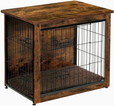 China Viable Indoor Wooden Crate Style Furniture End Table Wood Dog Cage for sale