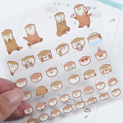 China Custom High Quality SHANLE Washi Girl Diary Diary Deco Stickers Kawaii Cat Bear Cute PVC Animal Stickers For Kids Cartoon for sale