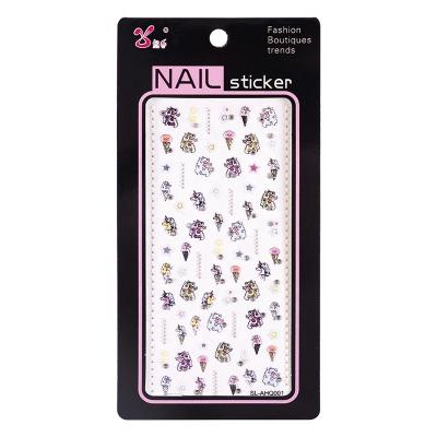 China Luxury Diamond Nail Art Sticker Cute 3D Nail Decoration SHANLE Look Sticker Wholesale Luxury Custom Nail Sticker For Kids for sale