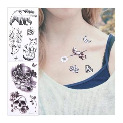 China 20 Designs Temporary Wholesale High Quality Animal Geometric Body Personality SHANLE Temporary Tattoo Sticker Custom for sale