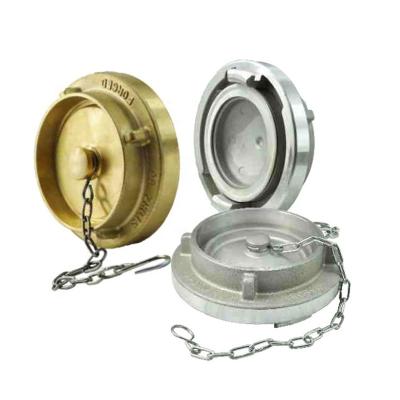 China Fire Fighting Rescue Rescue Storz Stainless Steel Aluminum Brass Couplings Blind Cap With Chain for sale