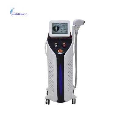 China Hair removal 755 808 1064 diode laser vertical hair removal machine for whole body for sale