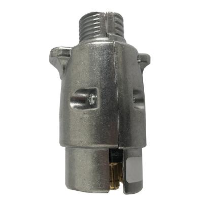 China Trailer Parts 24V Trailer Connector ISO 1185 7 Pin ABS Trailer Plug With Metal Cable Holder for sale