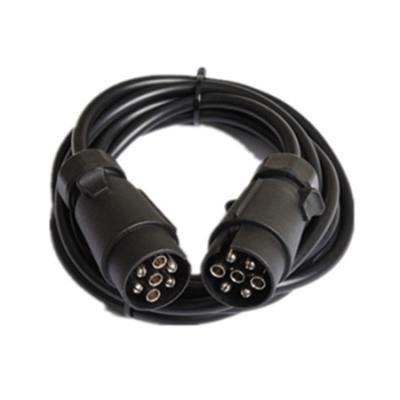 China Trailer Parts 12V 7P Trailer Extension Cable With ISO1724 Trailer Plug for sale