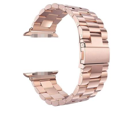 China Luxury Watch Band Metal Strap Stainless Steel Metal Link Watch Strap Band For Apple Watch i Steel Bands Strap 38 40 42 44mm for sale