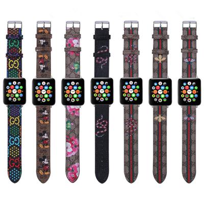 China Luxury Brand Designers Luxury PU Leather Strap Watch Strap Leather Watch Band For Apple I Watch 1 2 3 4 5 6 Straps for sale