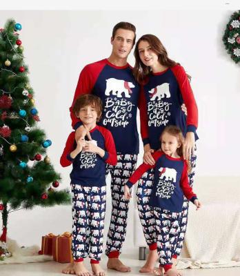 China Breathable 2021 Santa Claus Mother And Me Lounge Wear Clothes Cartoon Holiday Pajamas A Family Clothing Set for sale