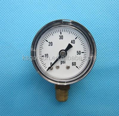 China Stainless Steel 304# 250 Bar Brake Fluid Filled Steam Boiler Compound Gauges Generator Oil Glycerin Or Silicone Oil Filled Pressure Gauge Small for sale