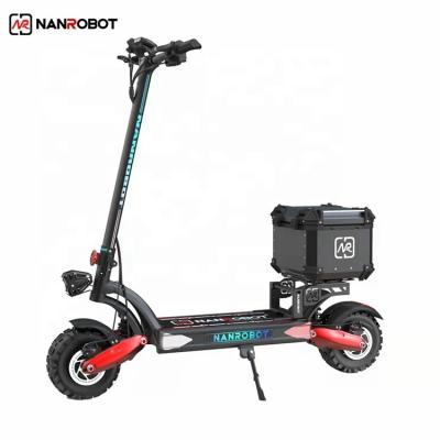 China Best Patinete Nanrobot LS7+ 2400W*2 60V 40A 11inch 2 Wheel Fat Tire Unisex Adult Foldable Electric Scooter With Trunk for sale