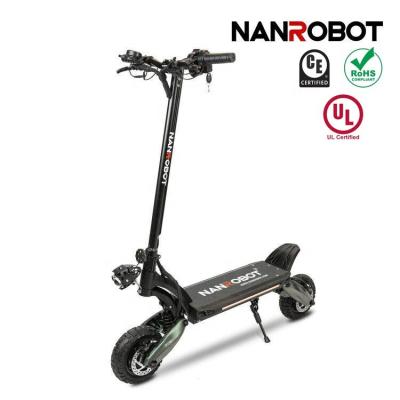 China New Nanrobot 2000w Europe Design UL D6+ Disc Brake Warehouse 10inch Off Road Unisex Folding Electric Power Scooter for sale