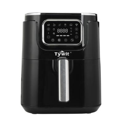 China TYWIT Household Hot Selling Non-Stick Adjustable Display 5 in 1 Indoor Grill Air Fryer for sale