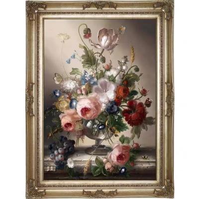 China Handmade High Quality Classical Still Life Realistic Flower of Life Oil Painting On Canvas Famous Reproduction for sale