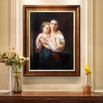 China Realistic Museum Quality Handmade Madonna With Child By William Bouguereau Reproduction For Wall Art Decor for sale