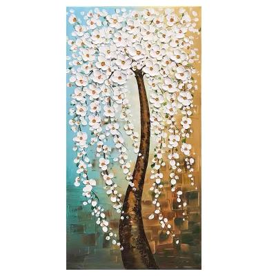 China 100% Handmade Flower Impasto Knife Flower Modern Abstract Oil Paintings For Home Wall Art Decor for sale