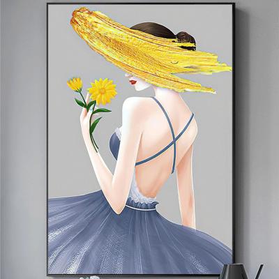 China 2023 Simple Modern Woman Painting Abstract Life Wall Decor Home Decoration Canvas Prints for sale