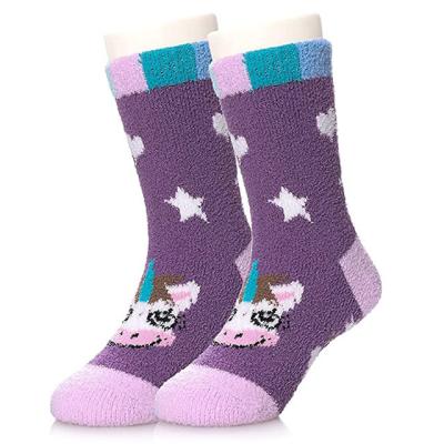 China Women's Fuzzy Socks Slipper Winter Socks Fluffy Comfortable Cabin Fleece Warm Soft Socks Anti-skid for sale