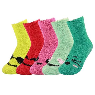 China Women's Fuzzy Socks Fluffy Slipper Cozy Cabin Winter Fleece Soft Socks Anti-skid for sale