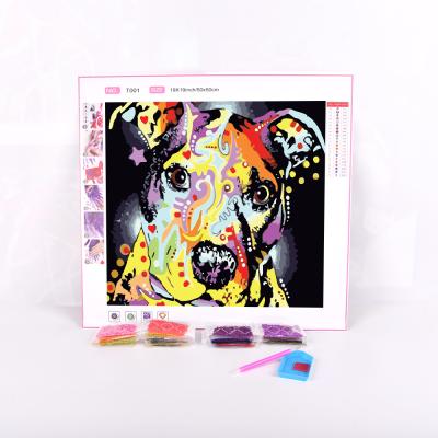 China Modern DIY 5D Full Drill Round Diamond Dog Animal Paintings Diamond Painting Kits for sale