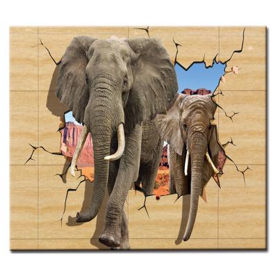 China Waterproof+ECO-Friendly Elephant Photo Picturesr TV Background Wall Still Life Mural Wallpapers for sale