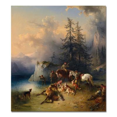 China Wholesale Waterproof+ECO-Friendly Impressionism Hound Printed Shenzhen Painting Canvas Prints for sale