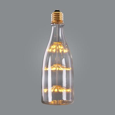 China Energy Saving CE Certified Starry Restaurant Light Bulbs E27 Holiday Light Fixture Wine Bottle Sky LED Home Decor Light for sale