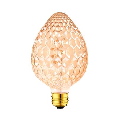 China Energy Saving String Light Strawberry 3W Spiral Filament Replacing Decorative Light Bulb Chandelier LED Warm Bulb E27 2200K 220V Dimmable for sale