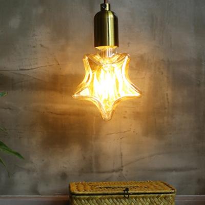 China Residential Home Decor 4W Edison Led Bulb Star Shape 2200K White Gold Energy Saving Warm Base E26 E27 Led Decorative Light for sale