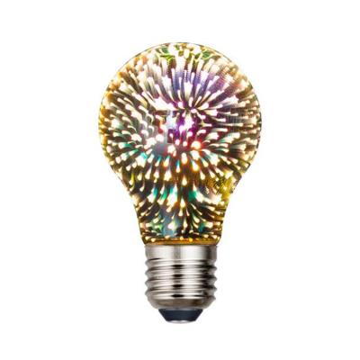 China New Arrival Christmas Decoration Ceiling Lamp 3D Fireworks Bulb E27 110V 220V A19 Residential Holiday Lighting Christmas Lamp For Bar for sale