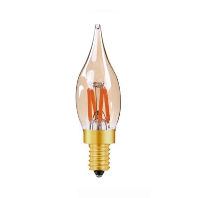 China Energy Saving C22 Led Lamp E14 220V 2W 2200K Edison Dimmable LED E12 110V Filament Candle Bulb Retro Chandelier Decorative Lamp for sale