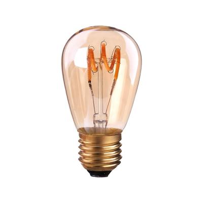 China Energy Saving Vintage E27 2200k CRI 90 Dimmable Spiral Filament Bulb Outdoor Solar Lights ST45 3W String Lamp AC 300 AC 300 for sale