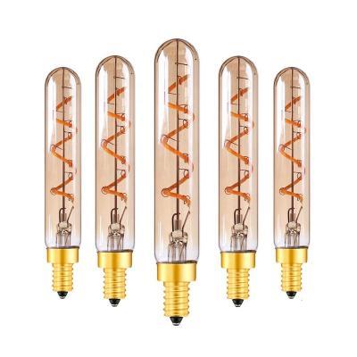 China Energy Saving E14 Dimmable T20 Long Filament 2W Vintage LED Decorative Light Bulbs Ultra Warm 2200K Equivalent 20W Incandescent for sale