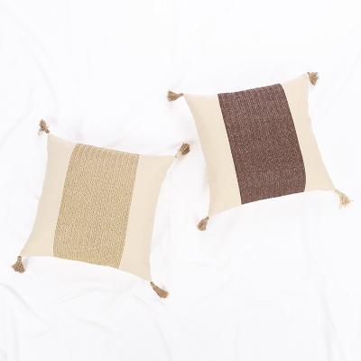 China Anti-pilling 18 x 18 Custom Tiles Stitched Canvas Poly Christmas Cushion Home Decor Covers Pillowcase For Couch for sale