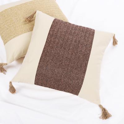 China Anti-pilling 18 x 18 Custom Tiles Stitched Canvas Poly Christmas Cushion Home Decor Covers Pillowcase For Couch for sale