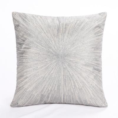 China 100% Metallic Viable Decorative Embroidery Cotton Christmas Cushion Fall Tile Cover Pillow Case For Coach for sale