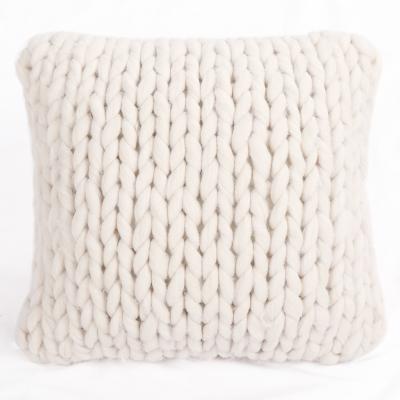 China PORTABLE home decor 16 x fall 16 wire christmas chunky scandinavian knitted throw pillow cover pillowcase for sale