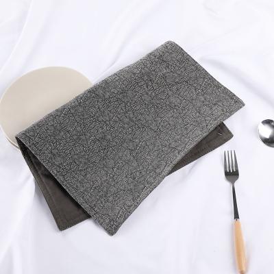 China Lightweight Non-Slip Natural PVC Table Linen Farmhouse Kitchen Canvas Place Mat for sale